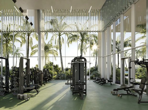 Two indoor gyms, sauna and steam